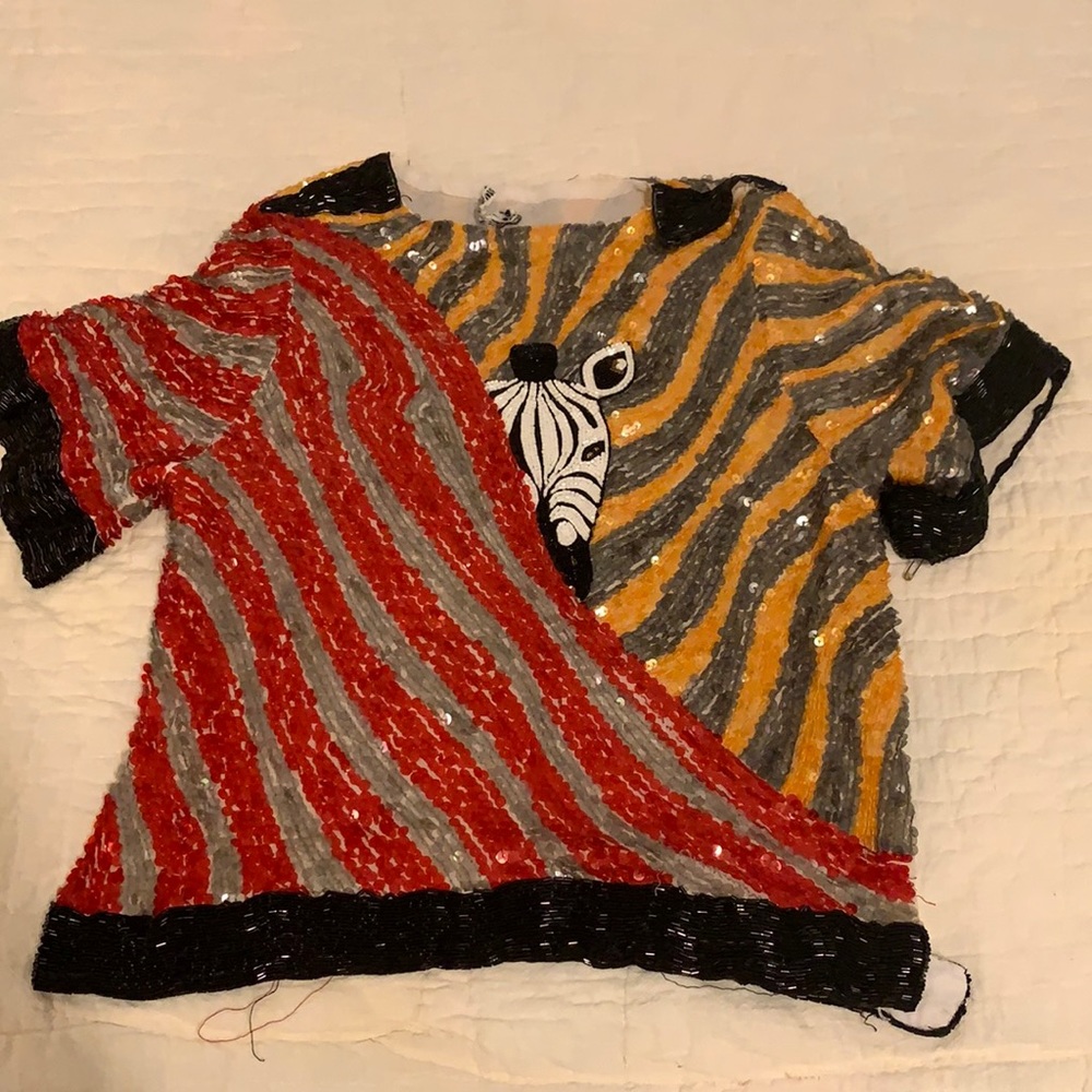 Vintage Silk Sequin Top
